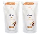 2 x Dove Hand Wash Refill Shea Butter w/ Warm Vanilla 500mL 1
