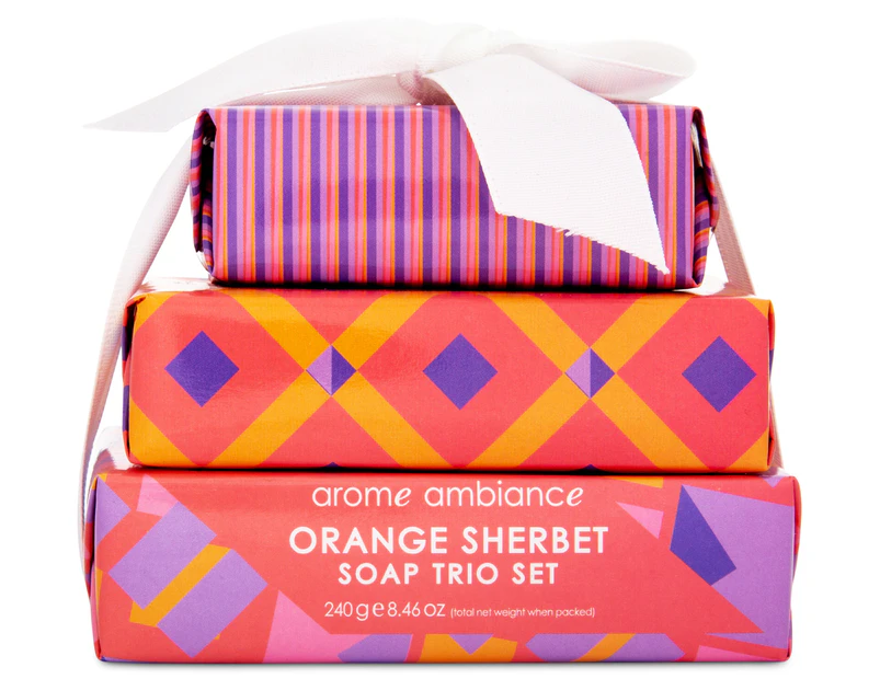 Arome Ambiance Soap Trio Set Orange Sherbet 240g