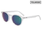 Dirty Dog Women's Riddle Polarised Sunglasses - Crystal/Green Fusion Mirror