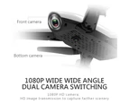 SG106 Optical Flow Drone with Dual Camera 1080P Wide Angle Wifi FPV Altitude Hold Gesture Photography Quadcopter with 2 Battery - White