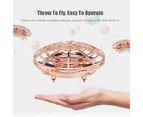 F802 Mini Infrared Induction Hand Control UFO Altitude Hold RC Training Drone Quadcopter for Boy Kids Toy Gift - Gold
