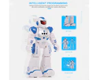 Smart Intelligent Robot Educational RC Toy Programmable Gesture Sensor Music Dance for Kids Gift - Blue