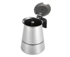 Stainless Steel Percolator Moka Pot Espresso Coffee Maker Stove Home Office Use (200ml)
