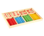 Colorful Wooden Baby Preschool Math Educational Toys Building Blocks Counting Sticks