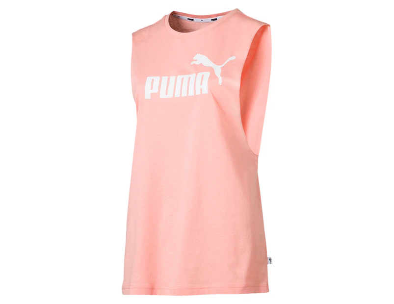 Puma Women's Essentials+ Cut Off Tank - Peach Bud