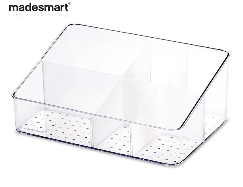 Madesmart Stackable Angled Vanity Bin - Clear/Frosted