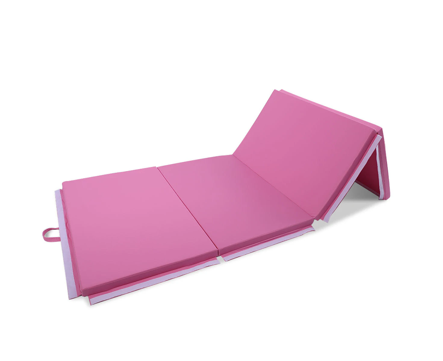 Large 3Mx1.2Mx5cm Folding Tumbling Mat Gymnastics Gym Exercise Mat High Density - Pink