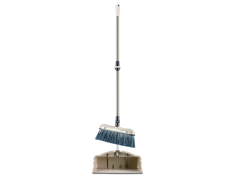 Boomjoy Y1 Broom Dustpan Set Adjustable 180 Degree Rotation Sweeper Heavy Duty