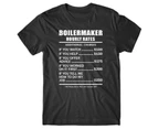 Boilermaker Hourly Rates T-Shirt - Black
