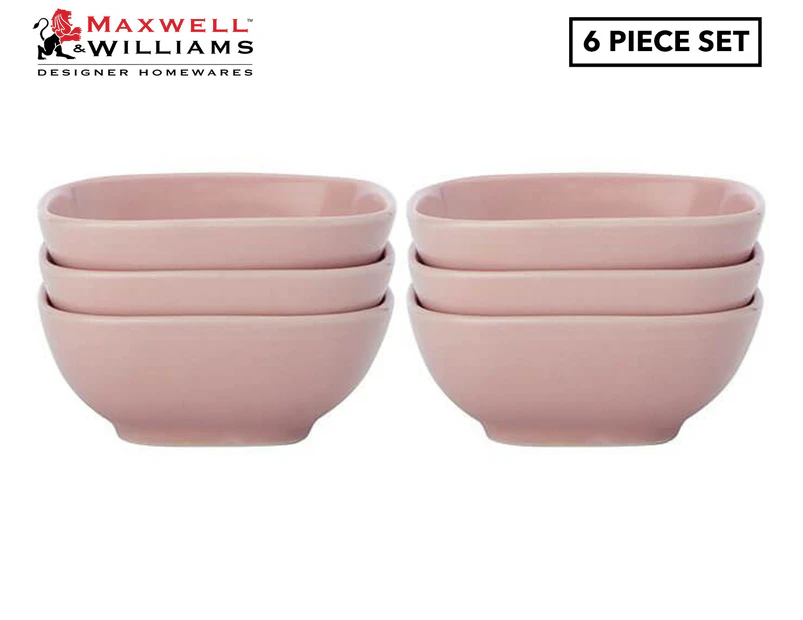 Maxwell & Williams 6-Piece Forma Small Square Bowl Set - Pink