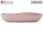 Maxwell & Williams 3-Piece Forma Rectangular Bowls & Square Bowl Set - Pink