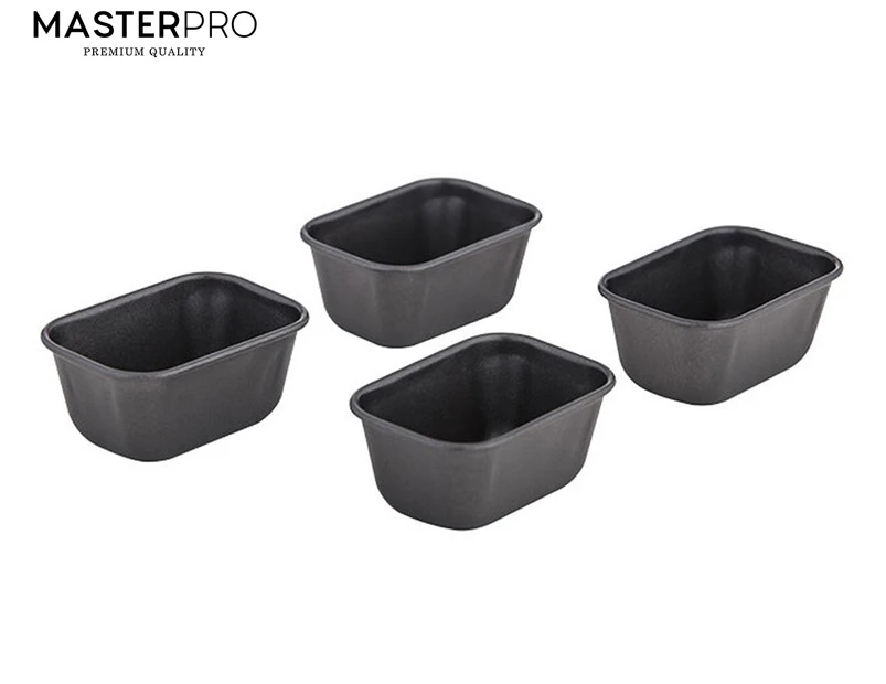MasterPro 4-Piece Non-Stick Individual Loaf Tin Set