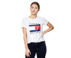 Tommy Hilfiger Sport Women's Knot Front Tee / T-Shirt / Tshirt - White