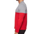 Tommy Hilfiger Sleepwear Men's Modern Essentials Sweatshirt - Grey Heather/Red