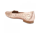 Womens Footwear Sandler Tempest Rose Gold Metallic Loafer