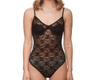 Just Sexy Women's Lace Teddy - Black