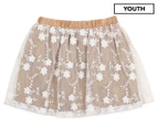 Tahlia by Minihaha Girls' Boston Lace Skirt - Gold