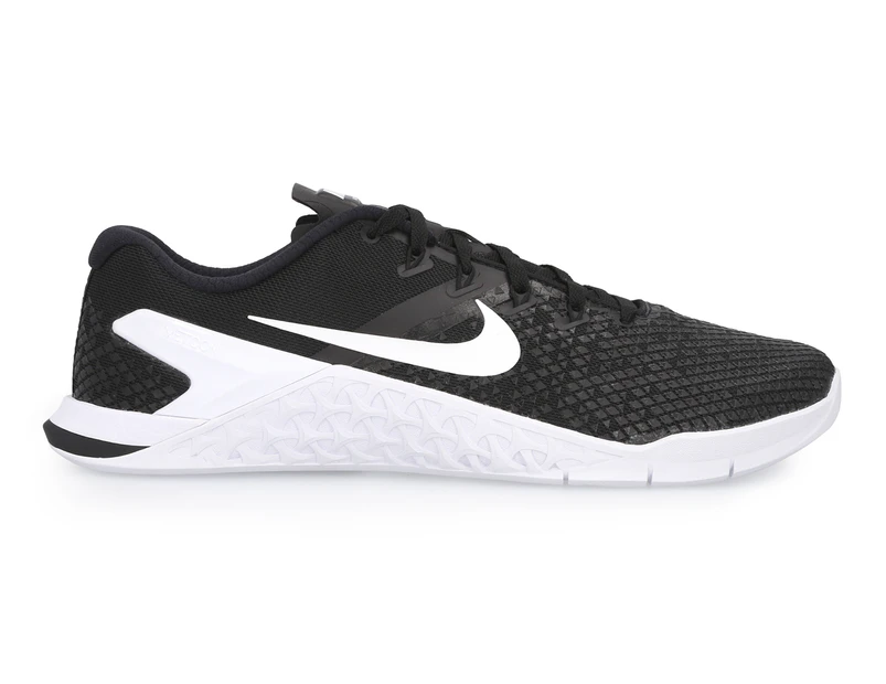 Nike Men's Metcon 4 XD Cross Training Weight Lifting Shoes - Black/White