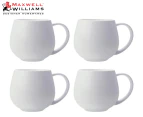 Set of 4 Maxwell & Williams 450mL White Basics Snug Mug