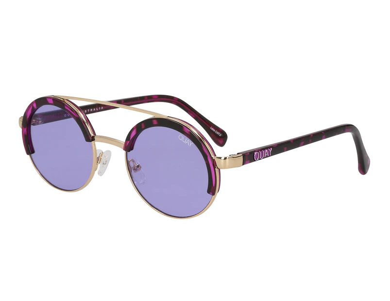 Quay Australia Come Around Sunglasses - Purple Tortoise/Purple