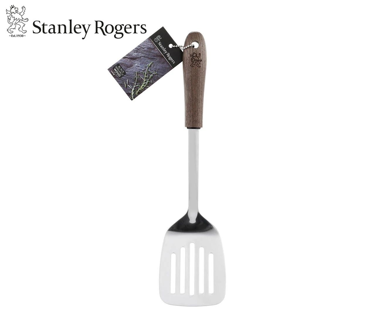 Stanley Rogers Premium Slotted Turner Embossed Black Walnut/Stainless Steel