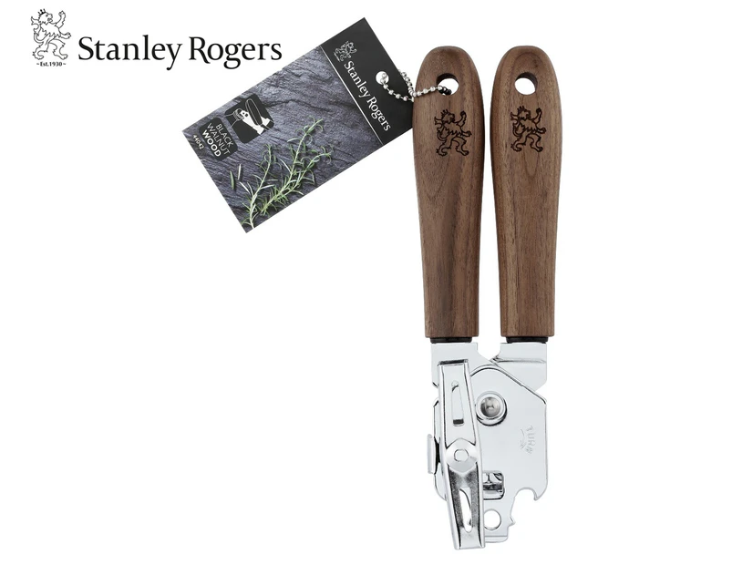 Stanley Rogers Premium Embossed Can Opener Utensil Stainless Steel BLK Walnut