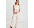 Willa Women's Liberty Belted Jumpsuit - Light Pink