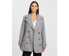 Willa Women's Marsielle Pea Coat - Grey