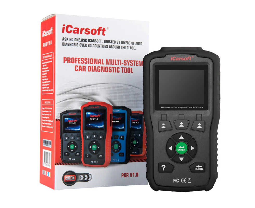 iCarsoft POR V1.0 Porsche OBD2 Diagnostic Code Scanner Oil Reset Red