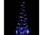 LED Silver Spiral Christmas Tree 40cm(h)
