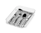 Madesmart Clear Soft Grip 5 Compartment Cutlery Tray 32x23.2x4.47cm Grey