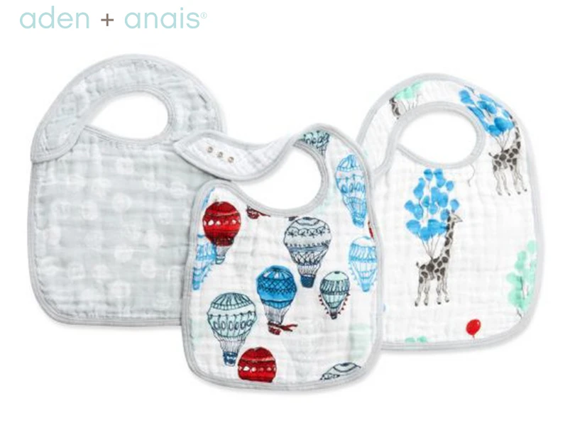 Aden + Anais Classic Snap Baby Bibs 3-Pack - Dream Ride