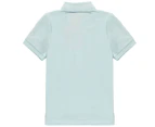 Slazenger Boys Plain Polo Shirt Top Junior - Light Blue