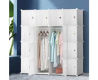Cube Storage Cabinet DIY 16 Cubes Boxes Clothes Shelves Wardrobe Shoe Shelf Rack Compartment Organiser Stand Unit