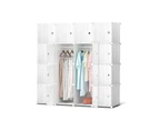 Cube Storage Cabinet DIY 16 Cubes Boxes Clothes Shelves Wardrobe Shoe Shelf Rack Compartment Organiser Stand Unit