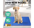 Pet Cooling Bed Gel Mat Dog Cat Beds Non-Toxic Cool Pad Puppy Cold Summer 65x50 i.Pet