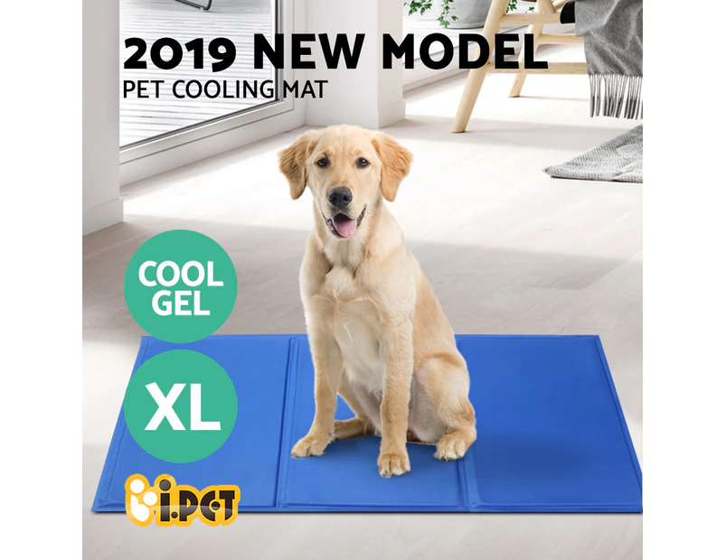 Pet Cooling Bed Gel Mat Dog Cat Beds Non-Toxic Cool Pad Puppy Cold Summer 65x50 i.Pet