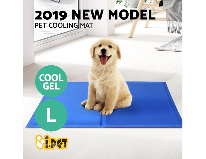 Pet Cooling Bed Gel Mat Dog Cat Beds Non-Toxic Cool Pad Puppy Cold Summer 50x40 i.Pet