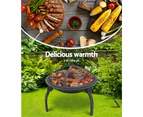 Grillz Portable Outdoor Fire Pit BBQ Camping Garden Patio Foldable Fireplace 22 Inch