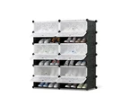Artiss Shoe Rack Racks Cube Storage Cabinet Shoes Organiser Shelves DIY 12 Compartment Box Shelf Cupbpard Stand Black