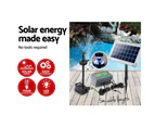 Gardeon 25W Solar Powered Water Pond Pump With Battery Outdoor Submersible