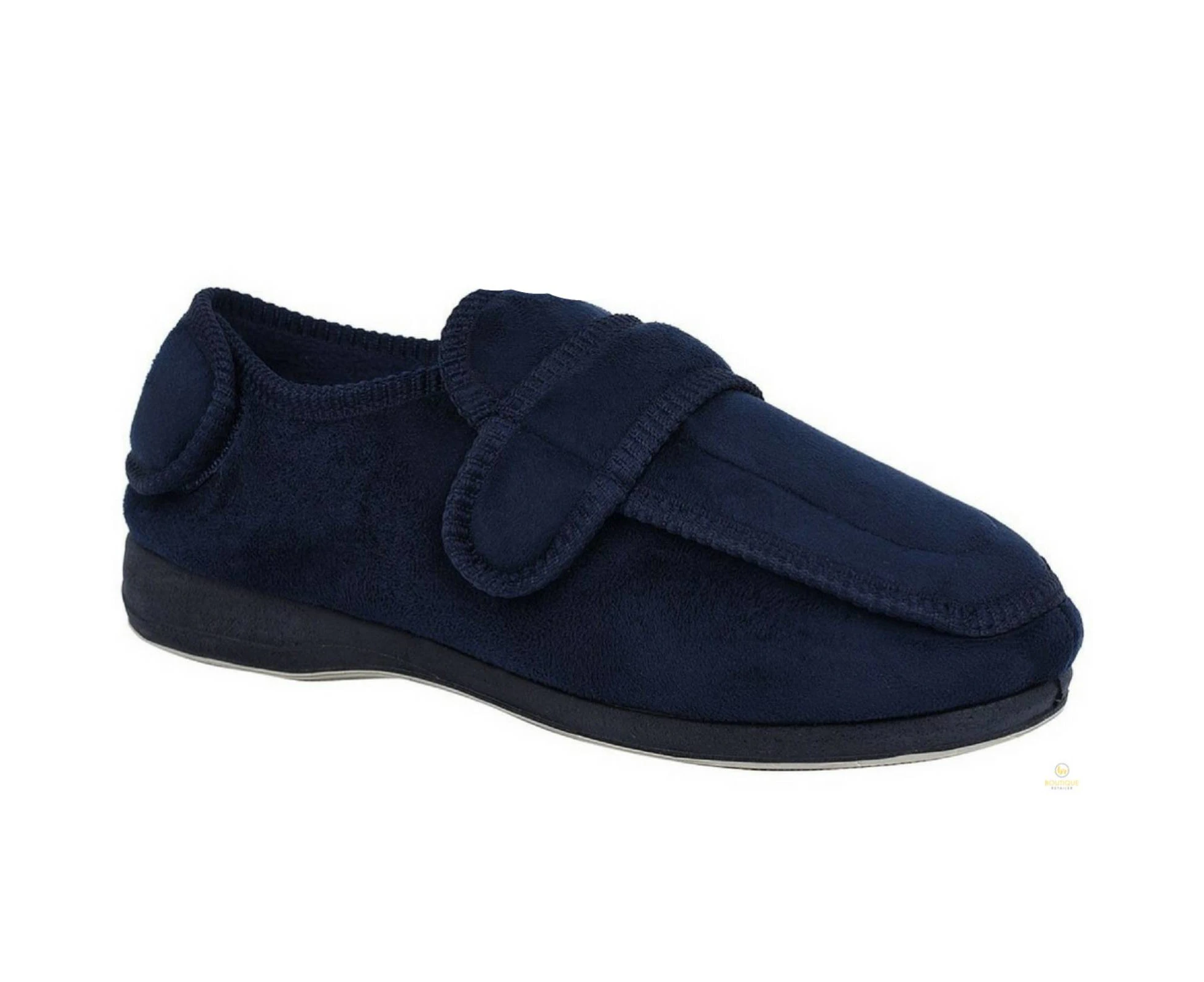 Grosby Bi-fold Men's Slippers Memory Foam Moccasins - Navy - Navy