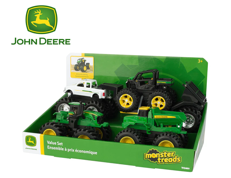 John Deere 4-Piece Monster Treads Vehicle Toy Set