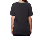 New Balance Women's Transform Tee / T-Shirt / Tshirt - Black Heather