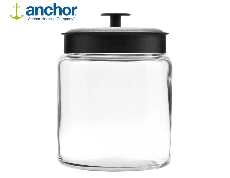 Anchor Hocking 1.9L Montana Storage Jar w/ Lid - Clear/Black