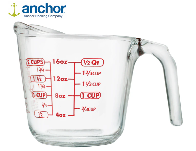 Anchor Hocking 500mL/2 Cup Measuring Glass Jug w/ Spout