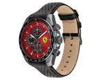 Ferrari Men's 47.6mm Speedracer Leather Watch - Red/Black/Grey