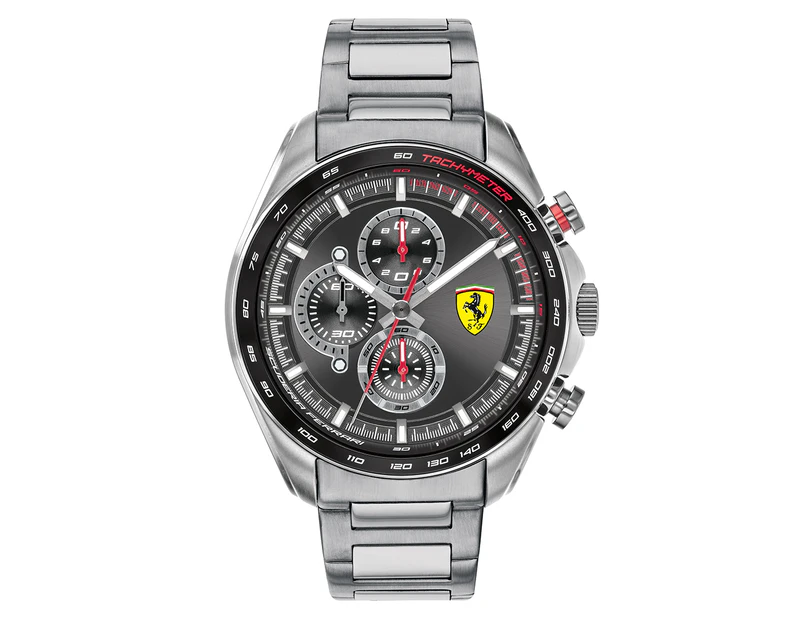 Ferrari Men's 47.6mm Speedracer Stainless Steel Watch - Black/Grey/Silver