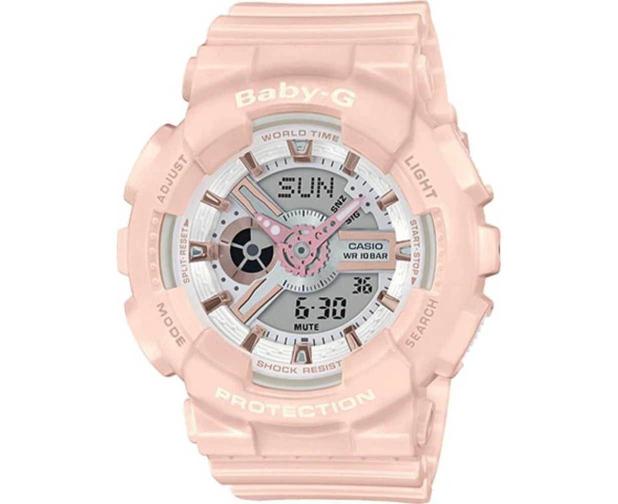 Casio BABY-G Pastel Pink Ladies Watch - BA110RG-4A