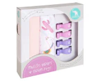 All4Ella 2 Pack Muslin Wraps & 4 Pack Pram Pegs Gift Set - Alpaca Pink